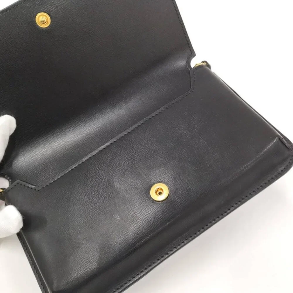 Saint Laurent Phone Shoulder Bag YSL Leather Black - Picture 6 of 9